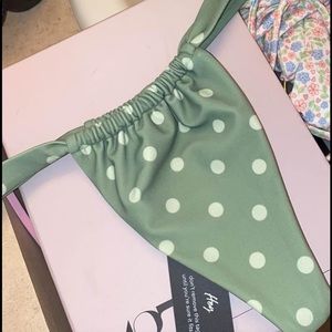 Khassani Swimwear bottoms - green polka dot